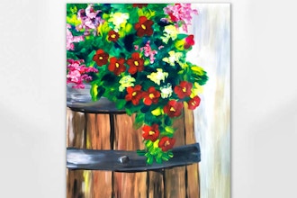 Virtual Paint Nite: Flower Barrel
